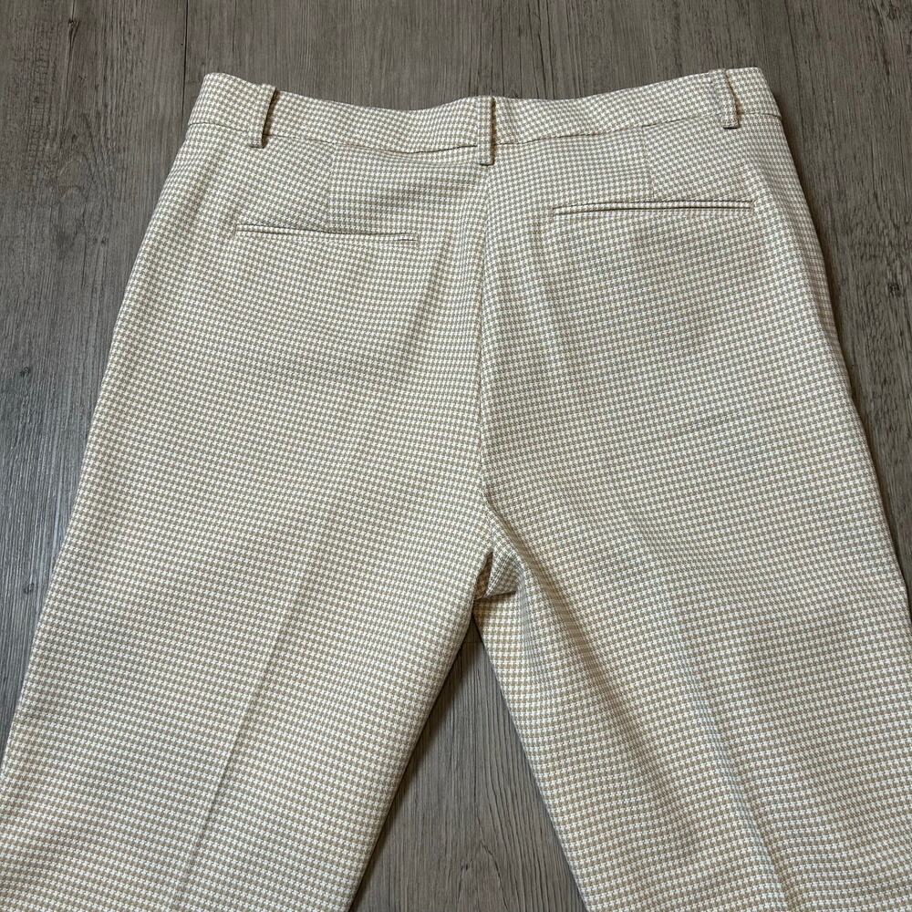 Ann Taylor Houndstooth Suit Set Beige Top Size 12 Pants Size 10 Office Chic - Picture 8 of 11